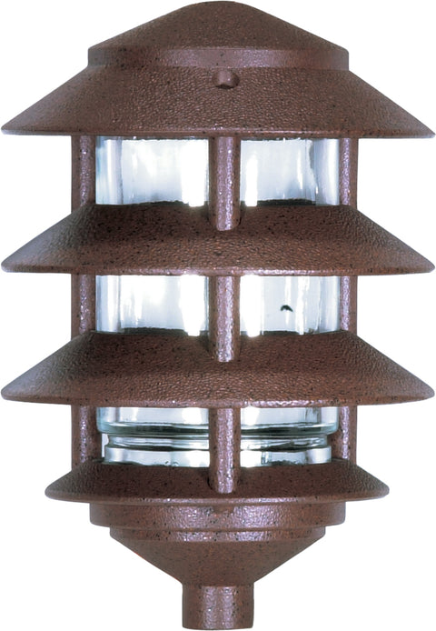 Nuvo Lighting SF76/633 Pagoda Garden Fixture Small Hood 1 light 3 Louver Old Bronze Finish