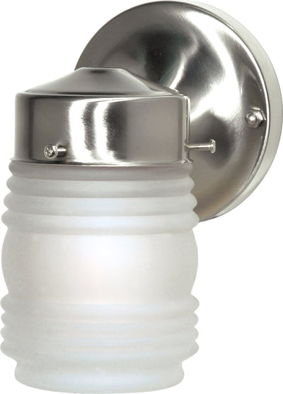 Nuvo Lighting SF76/701 1 Light 6" Porch Wall Mount Sconce Mason Jar with Frosted Glass