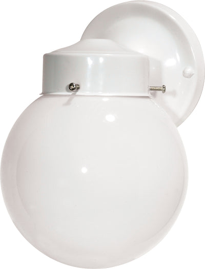 Nuvo Lighting SF76/704 1 Light 6" Porch Wall Mount Sconce With White Globe