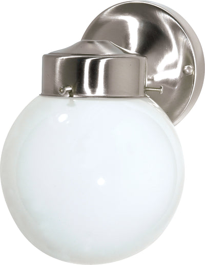Nuvo Lighting SF76/705 1 Light 6" Porch Wall Mount Sconce With White Globe