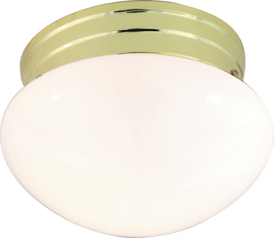 Nuvo Lighting SF77/059 1 Light 8" Flush Mount Small White Mushroom