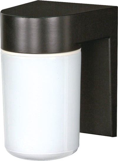 Nuvo Lighting SF77/137 1 Light 8" Utility Wall Mount Sconce Mount With White Glass Cylinder