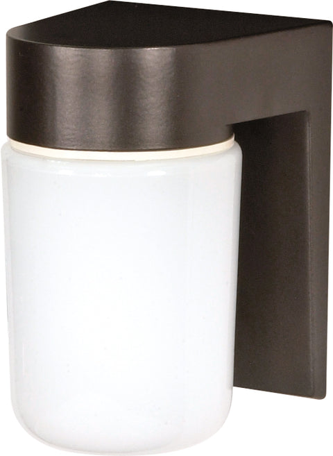 Nuvo Lighting SF77/138 1 Light 8" Utility Wall Mount Sconce Mount With White Glass Cylinder