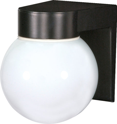 Nuvo Lighting SF77/140 1 Light 8" Utility Wall Mount Sconce Mount With White Glass Globe