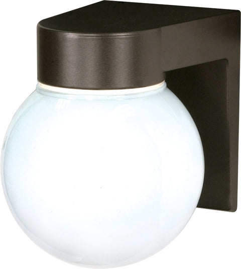 Nuvo Lighting SF77/141 1 Light 8" Utility Wall Mount Sconce Mount With White Glass Globe