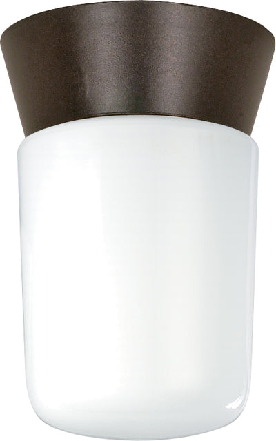 Nuvo Lighting SF77/156 1 Light 8" Utility Ceiling Mount With White Glass Cylinder