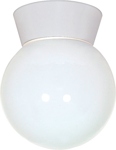 Nuvo Lighting SF77/532 1 Light 8" Utility Ceiling Mount With White Glass Globe