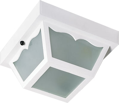 Nuvo Lighting SF77/879 2 Light 10" Carport Flush Mount With Frosted Acrylic Panels
