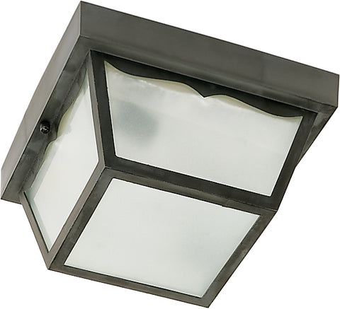 Nuvo Lighting SF77/891 2 Light 10" Carport Flush Mount With Frosted Glass Panels
