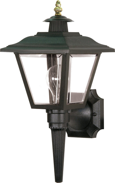 Nuvo Lighting SF77/896 1 Light 17" Wall Mount Sconce Lantern Coach Lantern with Brass Trimmed Acrylic Panels